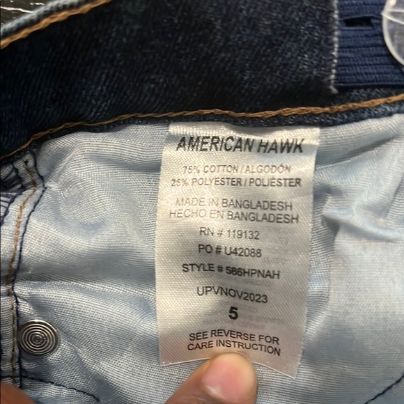 Blue Straight Leg Denim Jeans - Picture 2 of 3